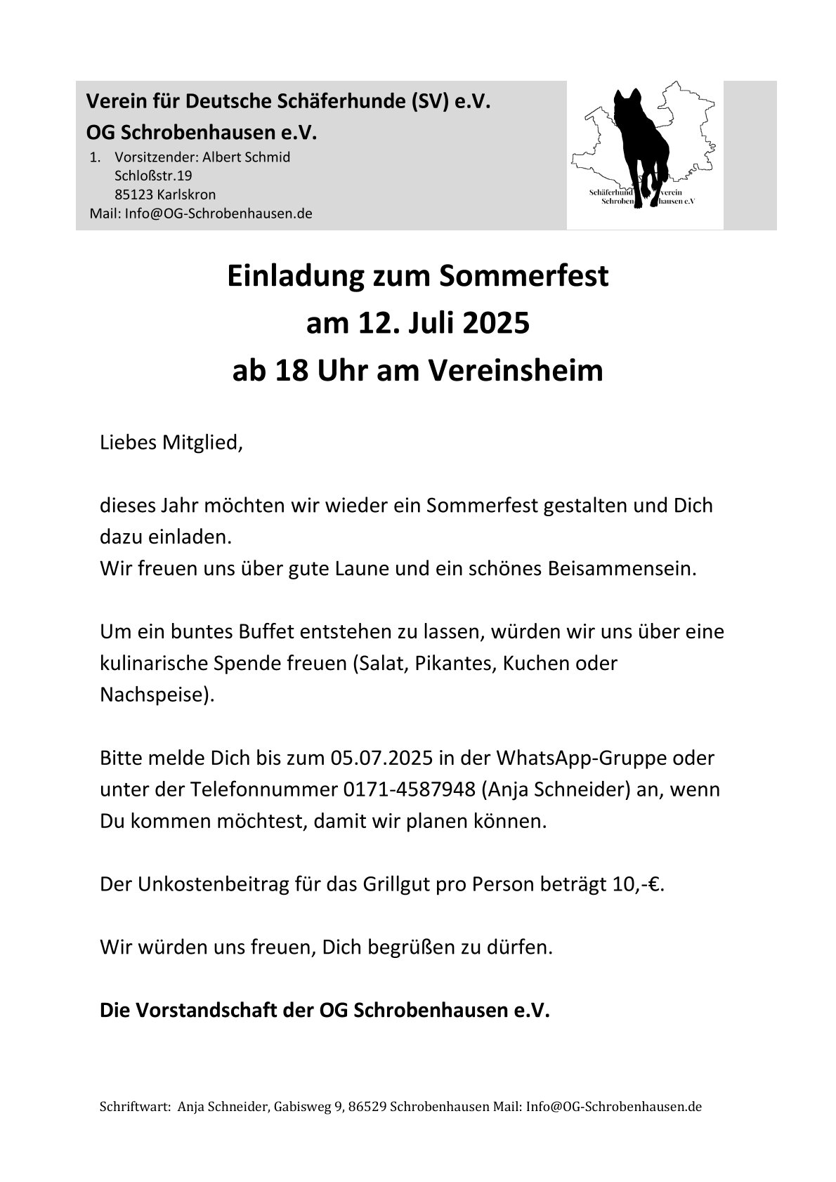 einladung